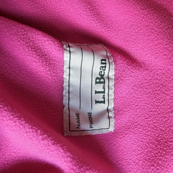 L.L.Bean Pink Jacket, Light Fleece Lining, Size Small (Women) Large (Girl) - Picture 10 of 15